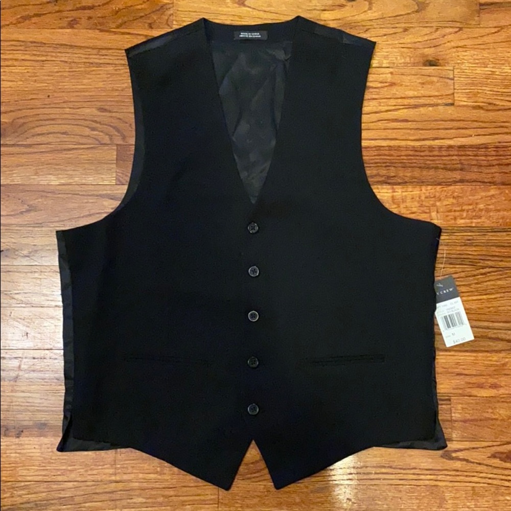 SALE - Black button down suit vest